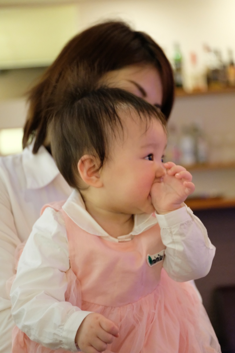 ブルーエトワールで菓子工房na.nanの良太郎さんファミリーに1歳のお誕生日会して頂きました！