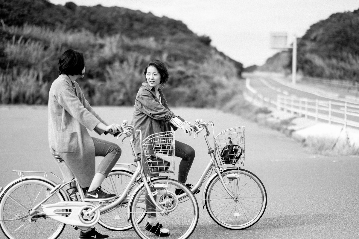 前編「しおかぜの里角島」レンタルサイクルで角島の自然を満喫！夢崎コースでモデル撮影中！