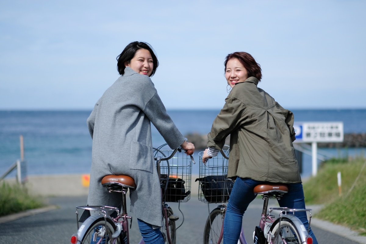 前編「しおかぜの里角島」レンタルサイクルで角島の自然を満喫！夢崎コースでモデル撮影中！