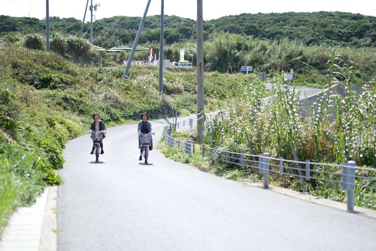 前編「しおかぜの里角島」レンタルサイクルで角島の自然を満喫！夢崎コースでモデル撮影中！