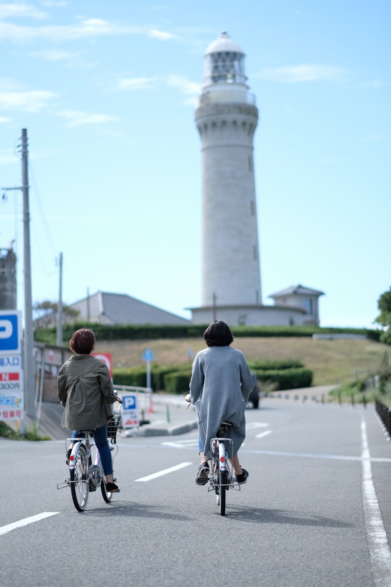 前編「しおかぜの里角島」レンタルサイクルで角島の自然を満喫！夢崎コースでモデル撮影中！