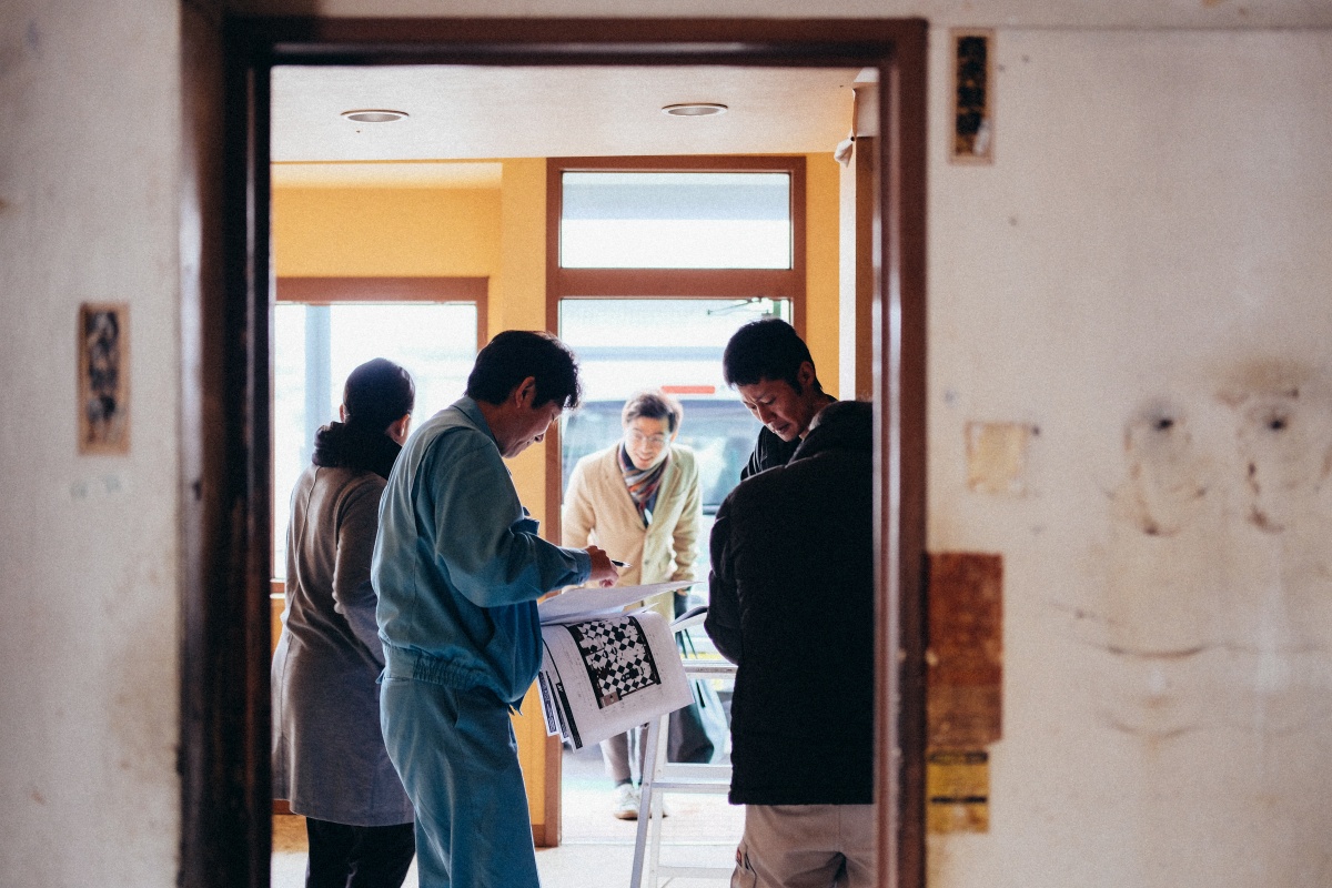 着工前の現場確認打ち合わせで全員集合！防府市に出来るbarberはクセが強い