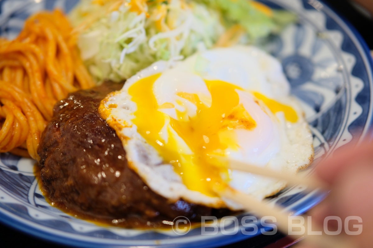 なすび食堂のチキンカツも食べたいし、目玉焼きハンバーグも食べたいからえびちゃんとシェアしましょう！