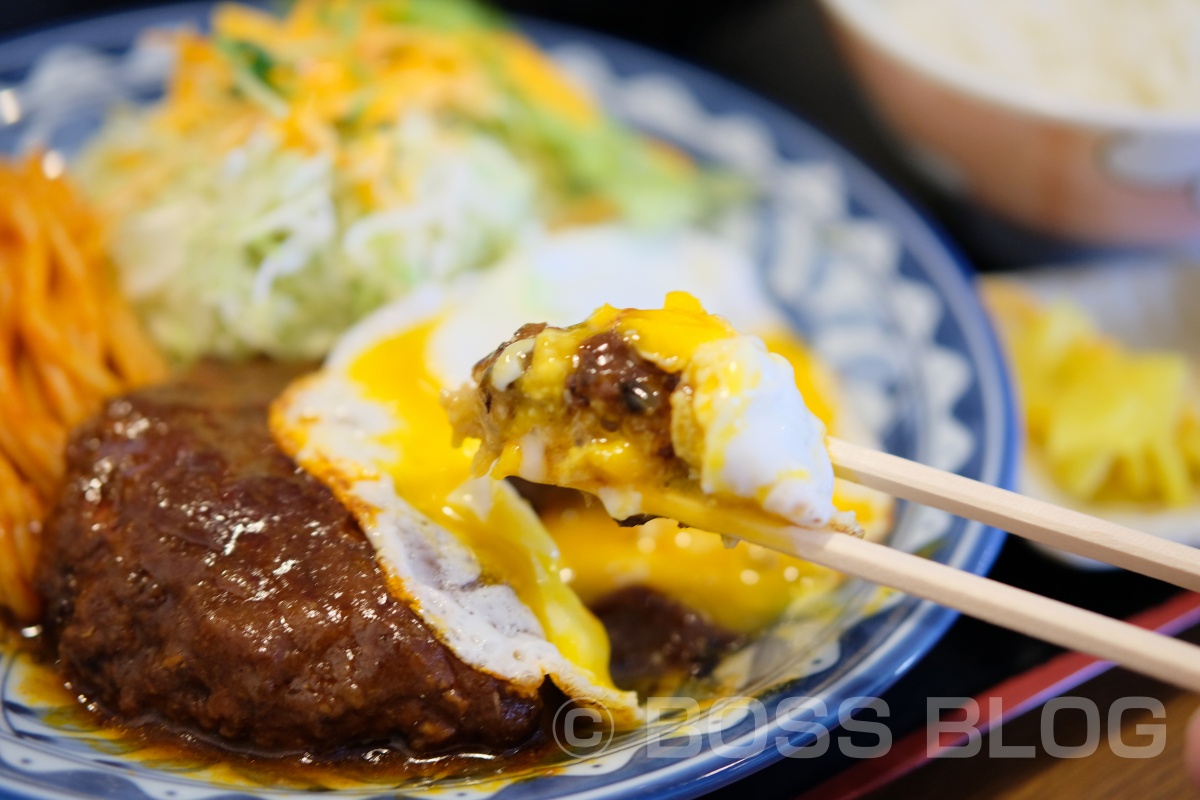 なすび食堂のチキンカツも食べたいし、目玉焼きハンバーグも食べたいからえびちゃんとシェアしましょう！