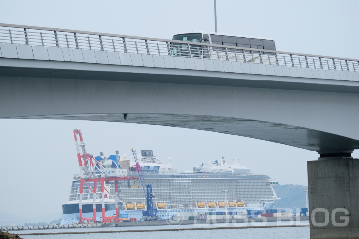 全長347メートル総トン数16万8000トンのクルーズ船「クァンタム・オブ・ザ・シーズ」下関港に二度目の寄港！