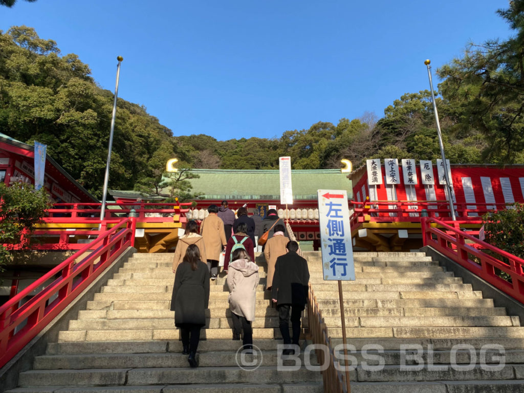 仕事始め（生野神社・赤間神宮・住吉神社）・桃太郎・今年の抱負（色紙）