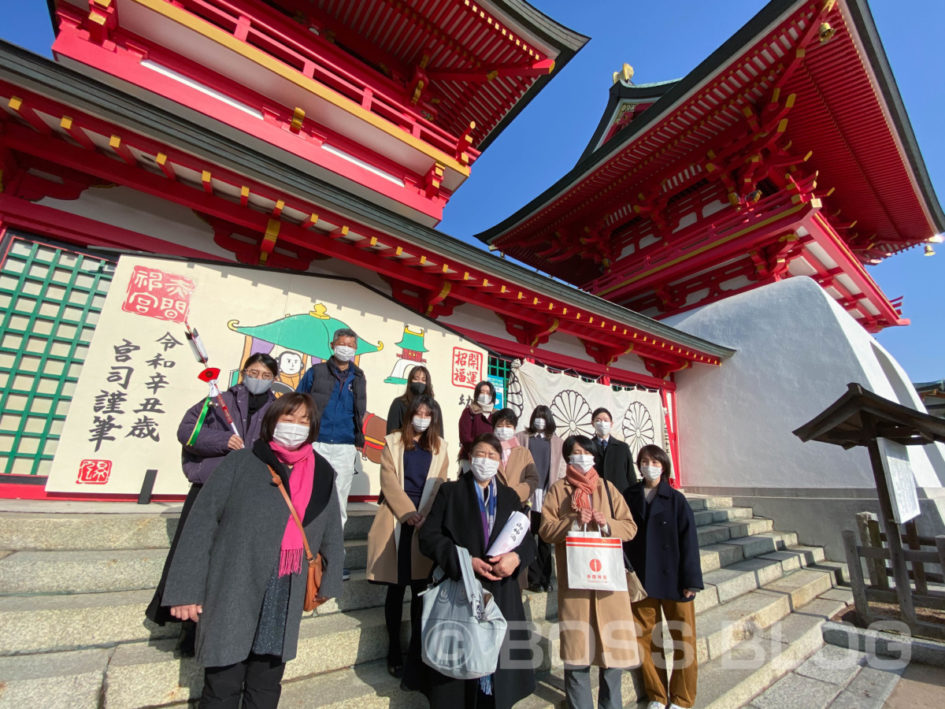 仕事始め（生野神社・赤間神宮・住吉神社）・桃太郎・今年の抱負（色紙）