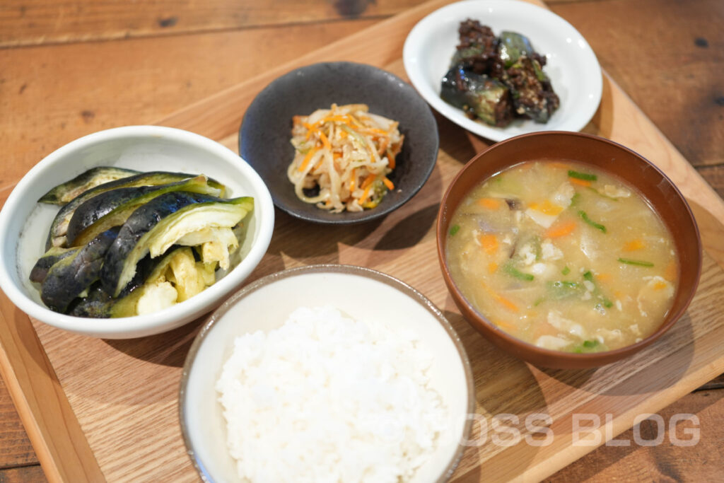 水茄子浅漬定食