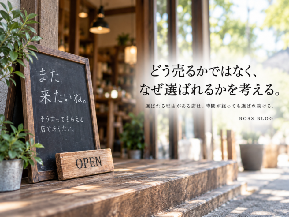 私は、どう売るかを考えるのではない。なぜ選ばれるのかを考える。
