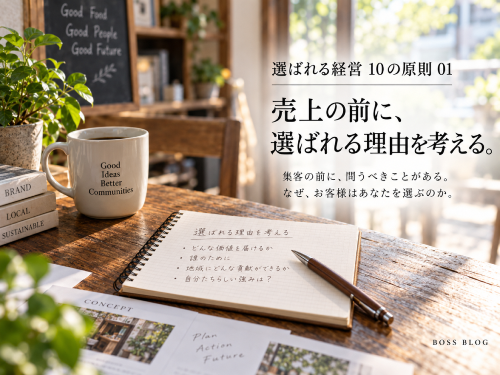 私は、どう売るかを考えるのではない。なぜ選ばれるのかを考える。