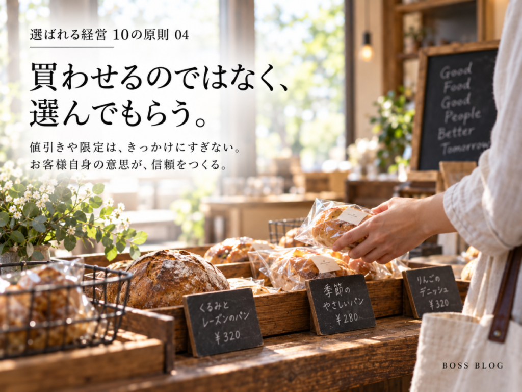 私は、どう売るかを考えるのではない。なぜ選ばれるのかを考える。