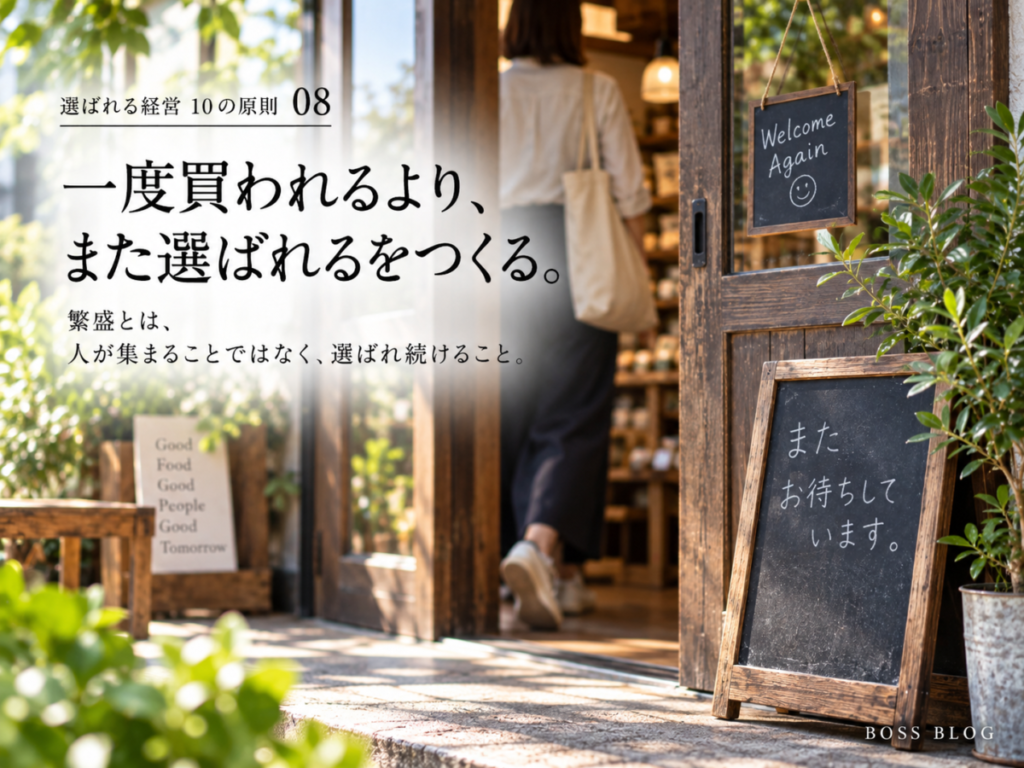 私は、どう売るかを考えるのではない。なぜ選ばれるのかを考える。
