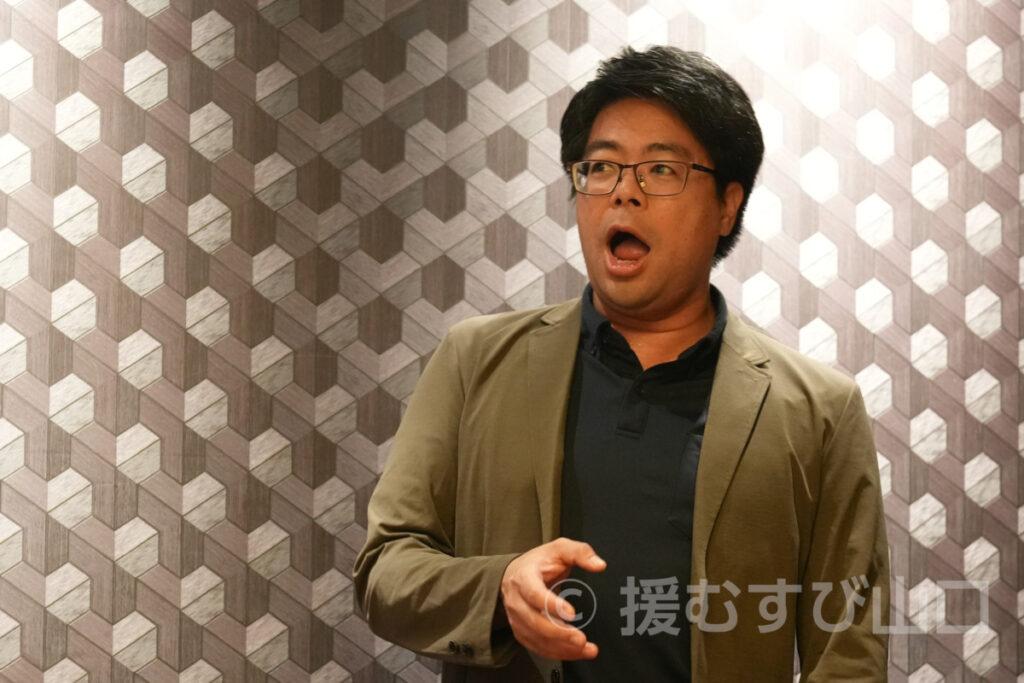 チャイニーズキッチン貴・「・・・会」・ヤスベェ応援団長・新井道子アナ・おっきー・援むすび山口・SSSスポーツプラザ・ローソン・須本愛子